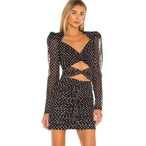 NBD mesh fabric Abigail sexy mini black dress